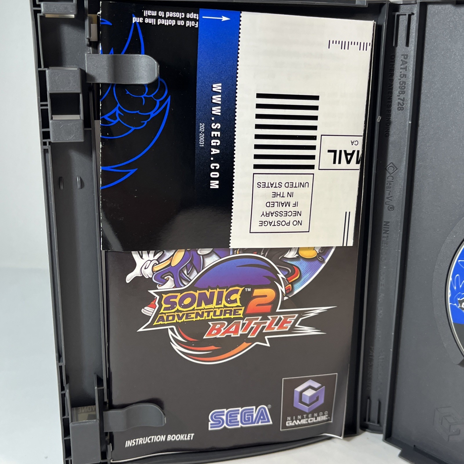 Sonic Adventure 2 Battle (Nintendo GameCube, 2004) CIB Complete w Manual