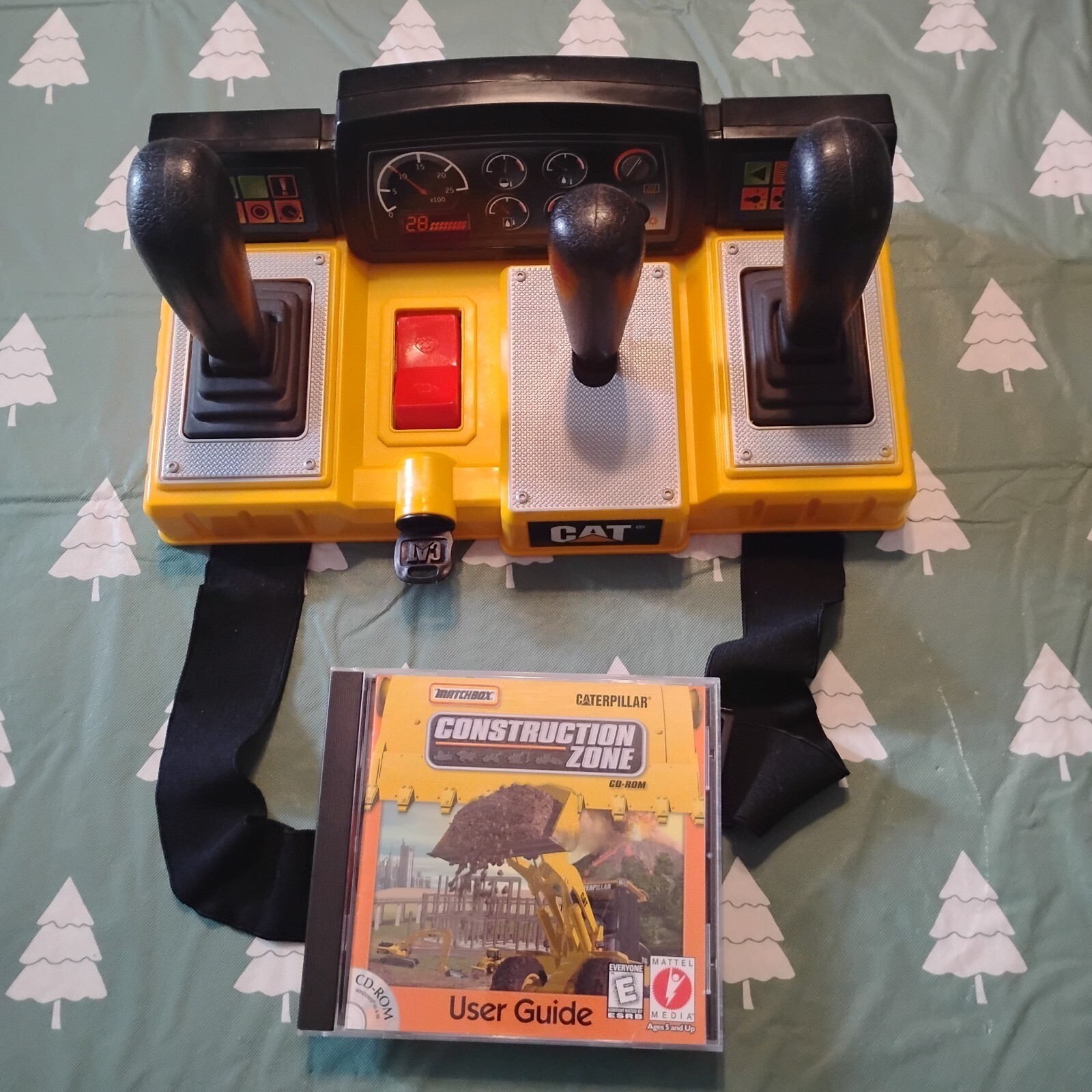 Matchbox Caterpillar Construction Zone CD ROM & CAT Controller Vintage 1999