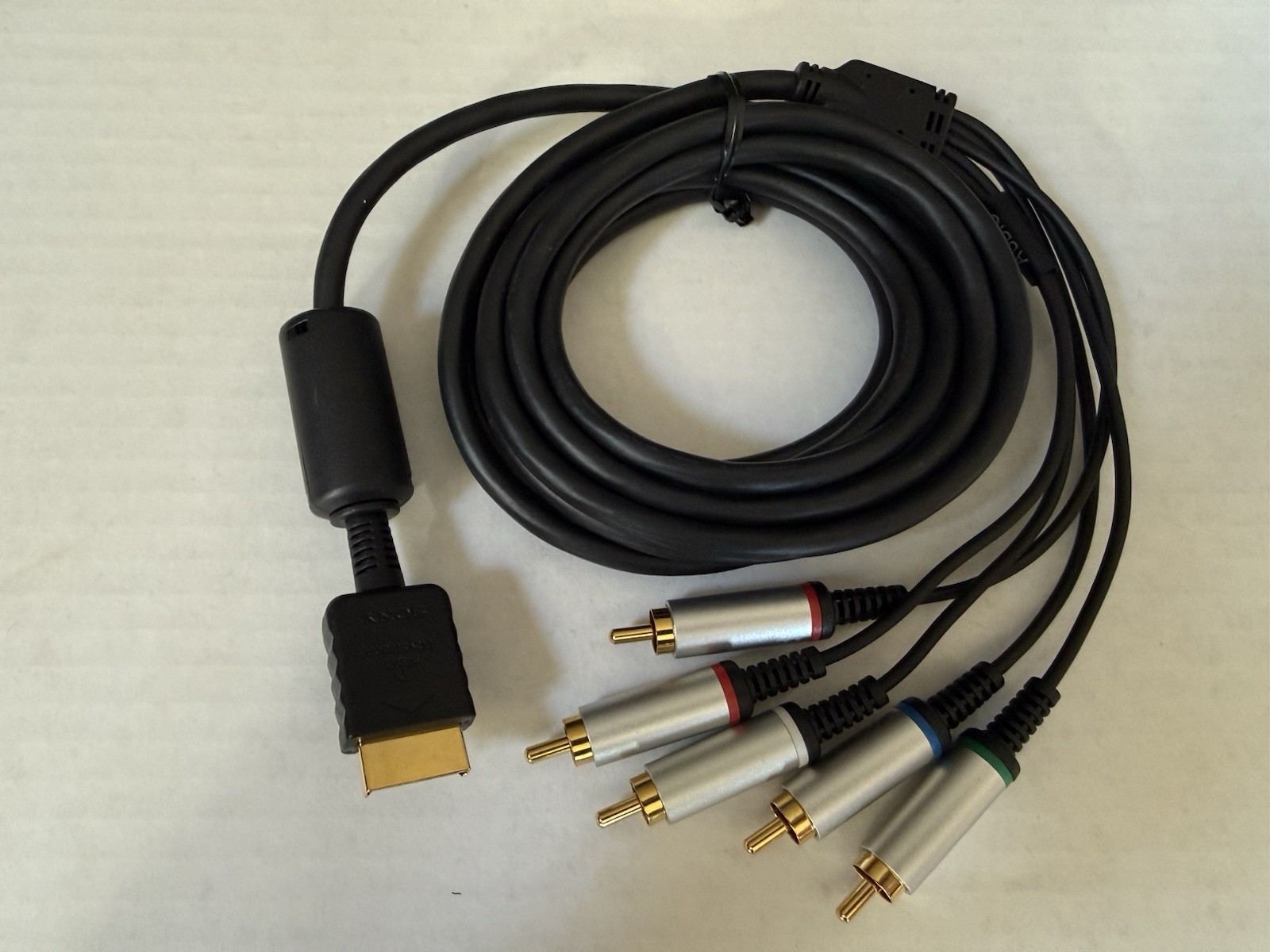 OEM OFFICIAL Sony Playstation YPbPr Component AV Cable PS2 PS3 Gold Tip Unused