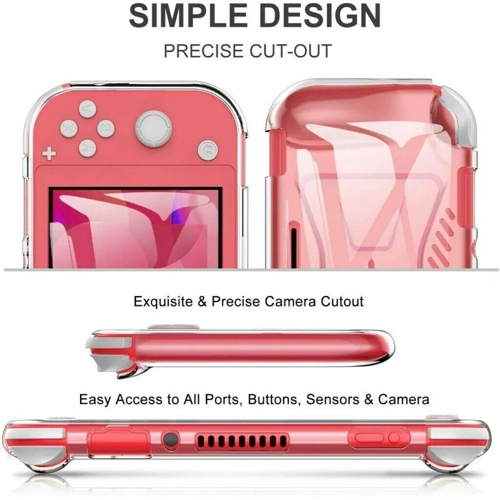 For Nintendo Switch Lite Case – Clear Soft TPU Silicone Transparent Back Cover