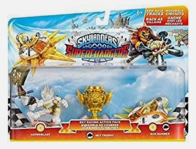 Skylanders Super Chargers Sky Racing Pack Astroblast Sky Trophy Sun Runner NEW