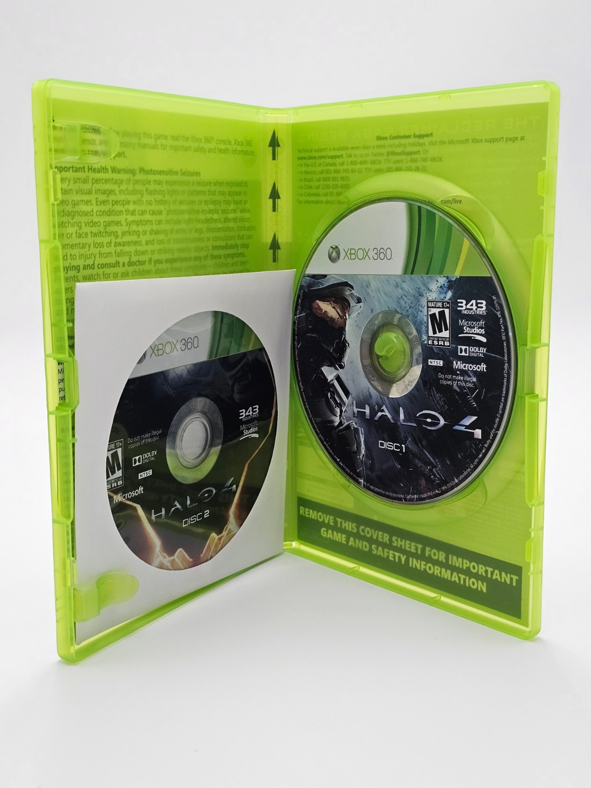Microsoft Xbox 360 Halo 4 Disc + Case Cleaned & Tested