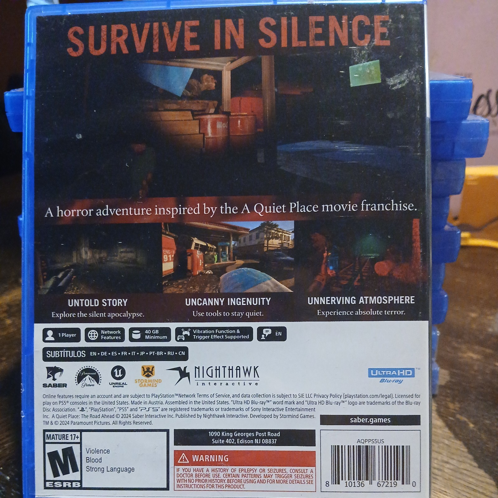 A Quiet Place The Road Ahead PS5 Game – Survival Horror