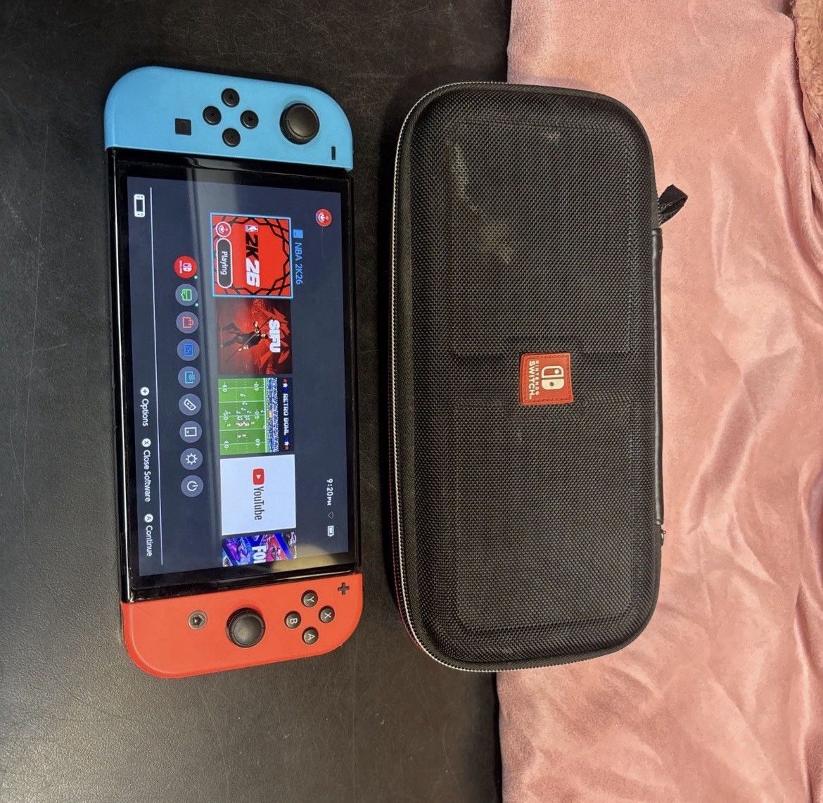 Nintendo – Switch OLED Console with Blue & Red Joycons Works Perfect!