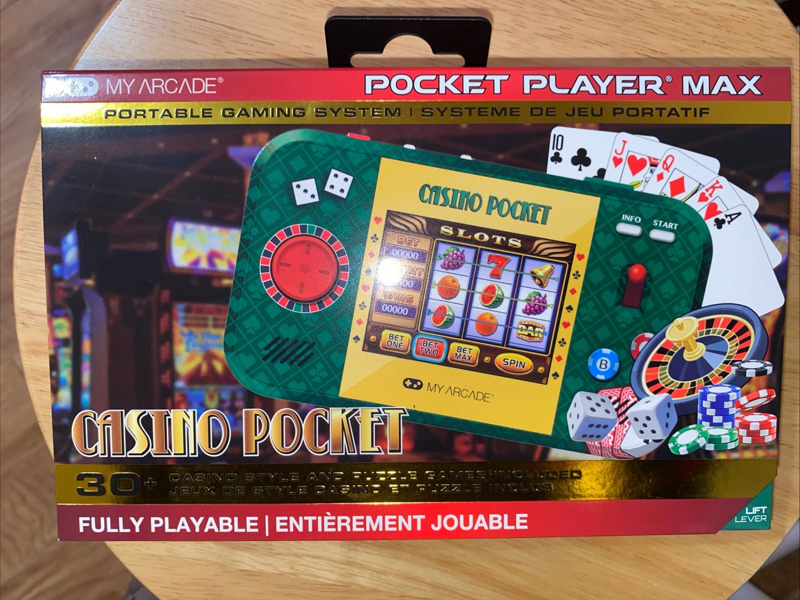 MY ARCADE POCKET PLAYER MAX PORTABLE GAMING SYSTEM OVER 30 Casino Style Games