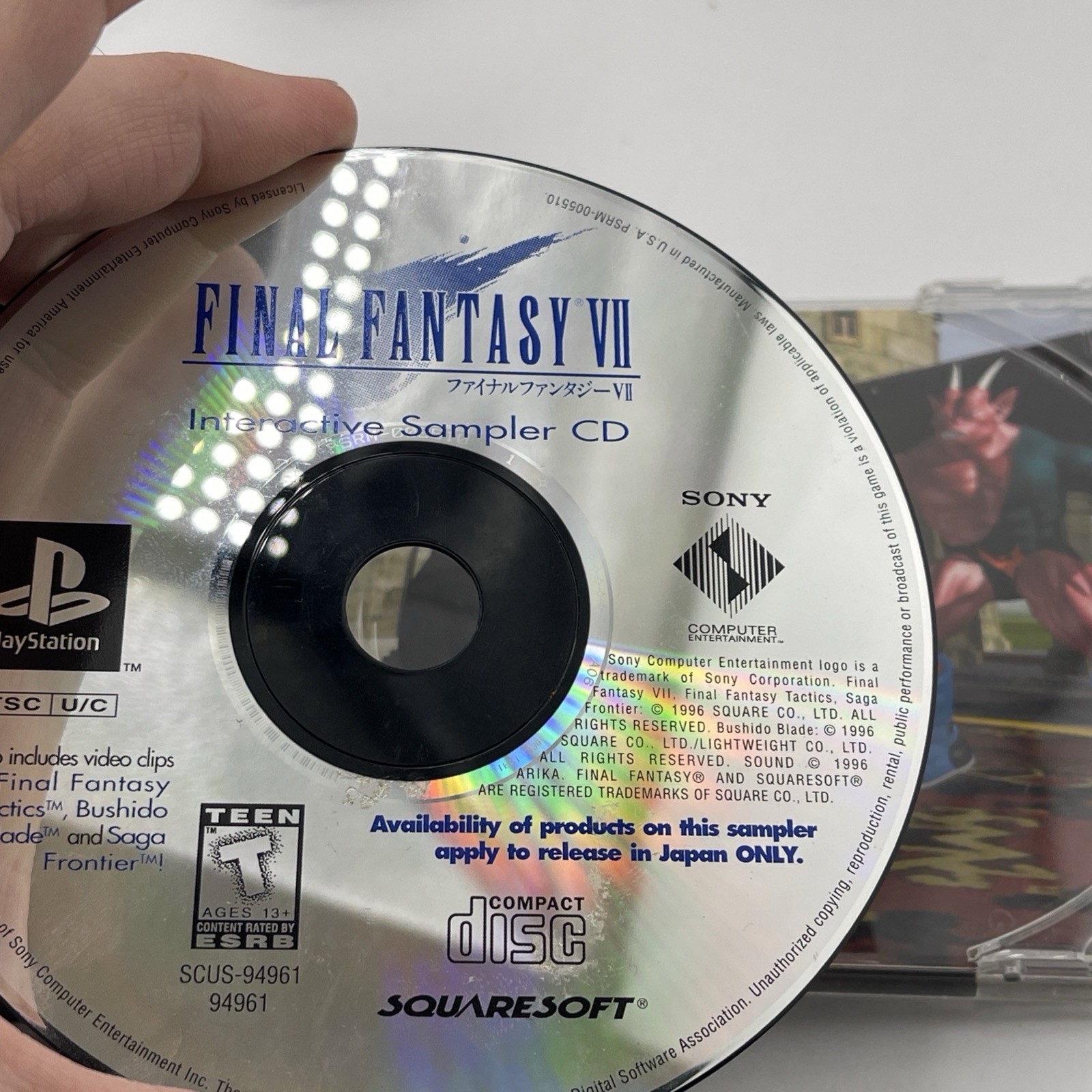 Tobal No. 1 (Sony PlayStation 1, PS1 1996) Has FF Demo No Manual