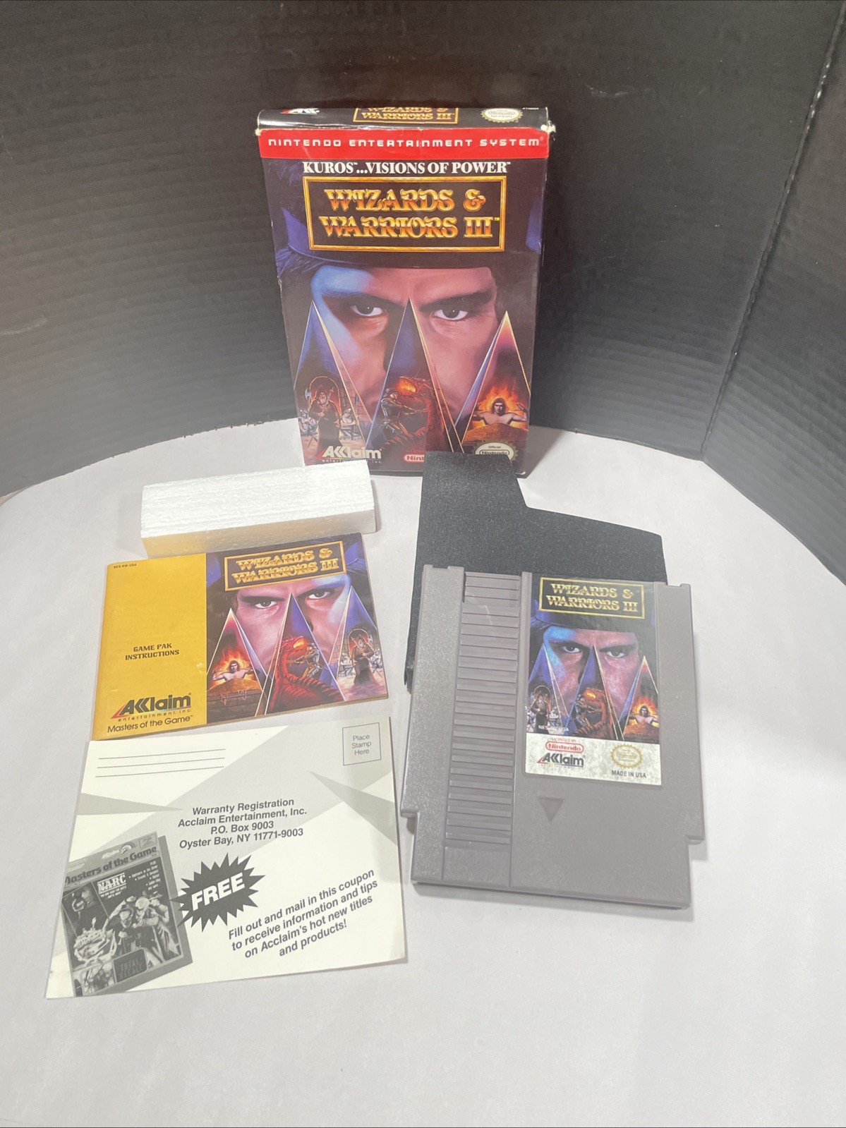 #645 Wizards & Warriors III CIB Oval seal nintendo NES Very Good