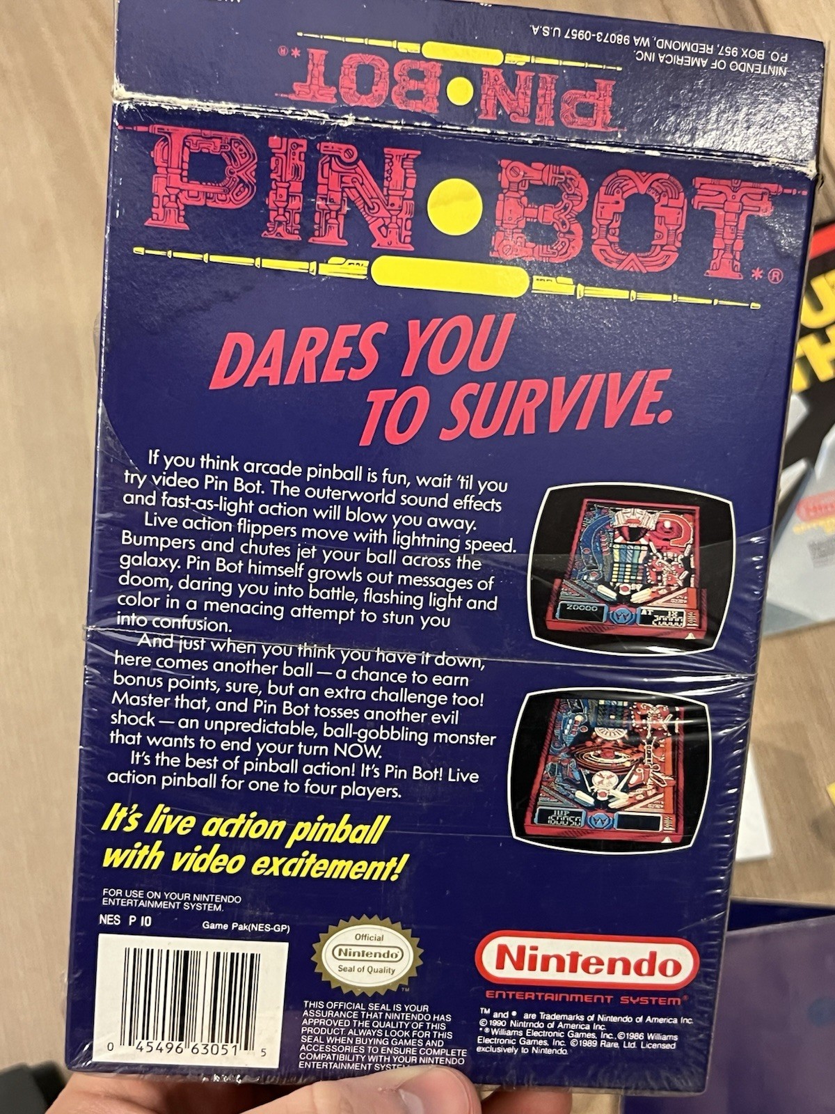 Pin Bot (Nintendo NES, 1990) CIB Complete w/ Poster & Inserts Tested Works