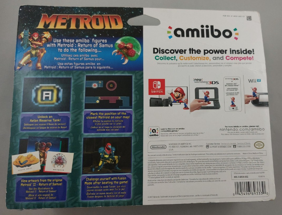 Metroid and Samus Aran Nintendo Amiibo 2-Pack – Brand New / Factory Sealed