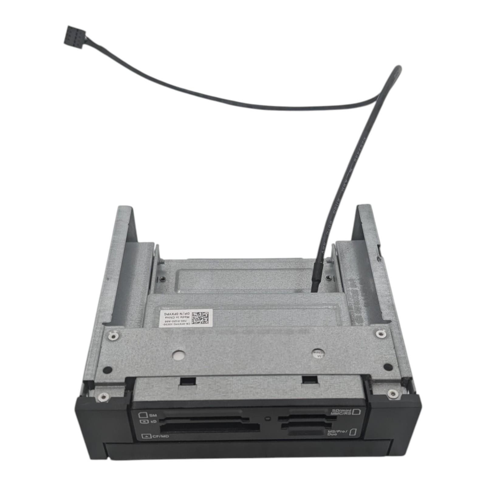 Dell 5.25″ Media Flash SD Card Reader 0FXYPG w USB cable, cage, and caddy 0NRMCG