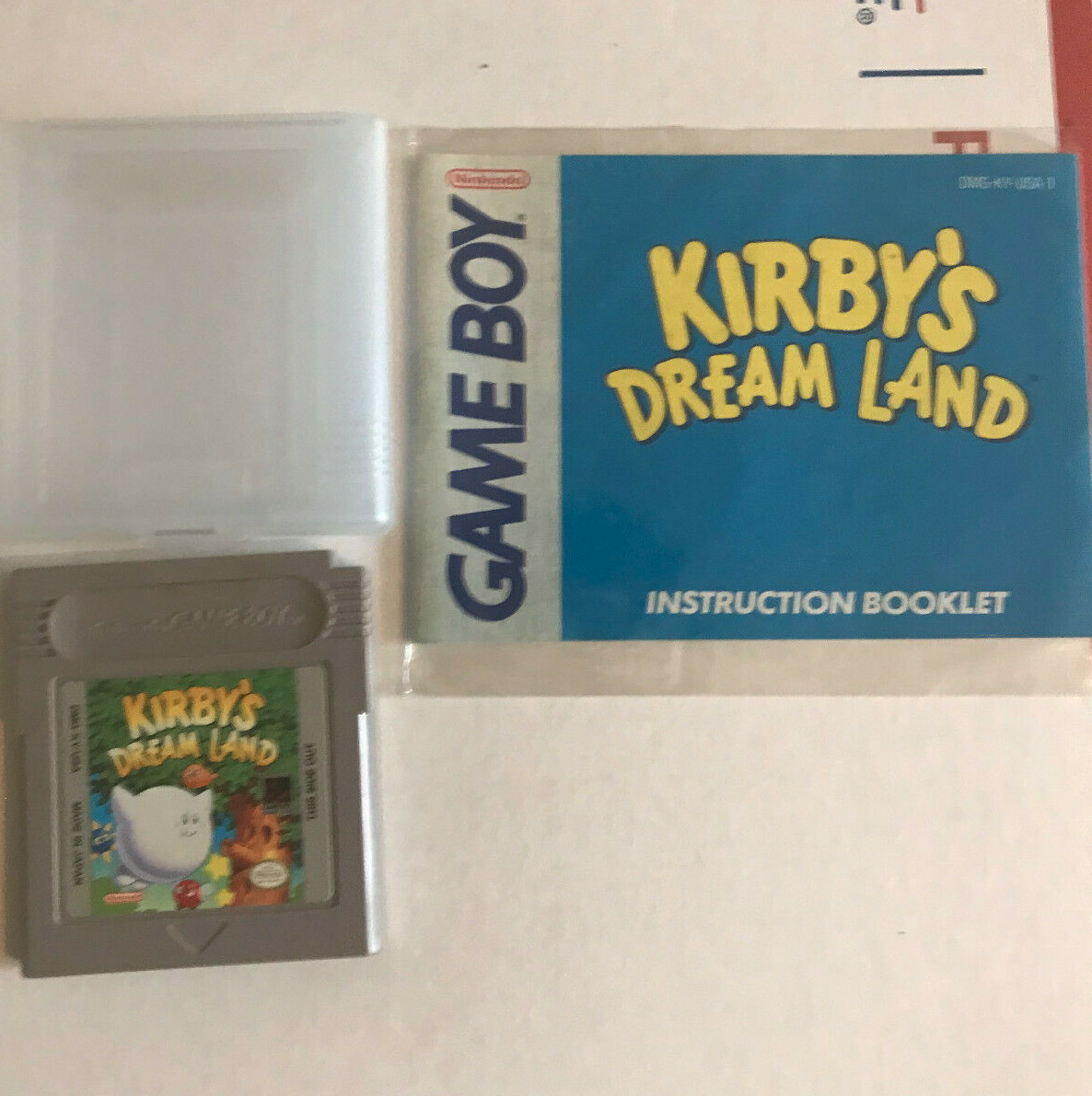 Kirby’s Dream Land Nintendo GameBoy Game – Authentic Cart and Manual Clear Case
