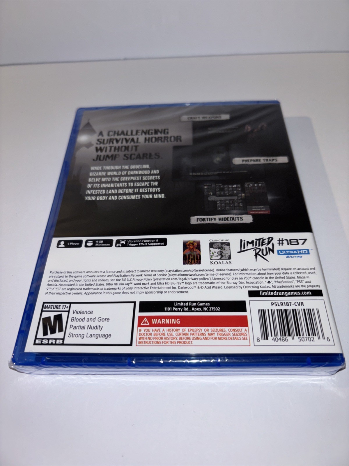 IN HAND! DARKWOOD PS5 LIMITED RUN GAMES U.S. ESRB VERSION BRAND NEW HORROR!