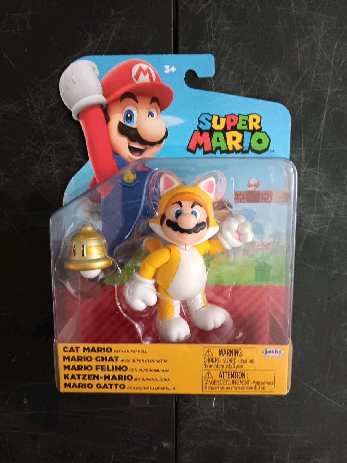 *FREE SHIP* 4″ CAT LUIGI TOAD SUPER MARIO World of Nintendo 3-PK Jakks Pacific