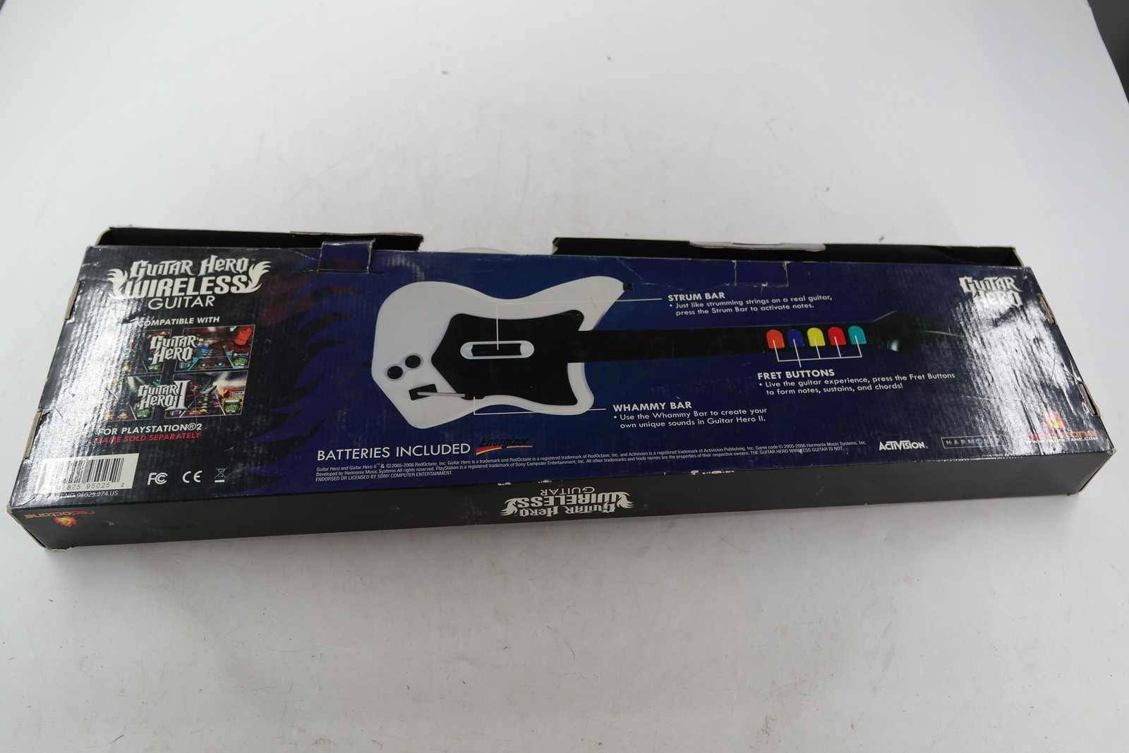 RedOctane Wireless Guitar Controller White For PlayStation 2 PS2 NO DONGLE