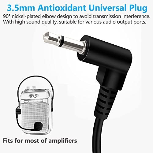2Pcs Flexible Wired Boom Microphone Headset, 3.5mm Jack for Singing, Teaching &