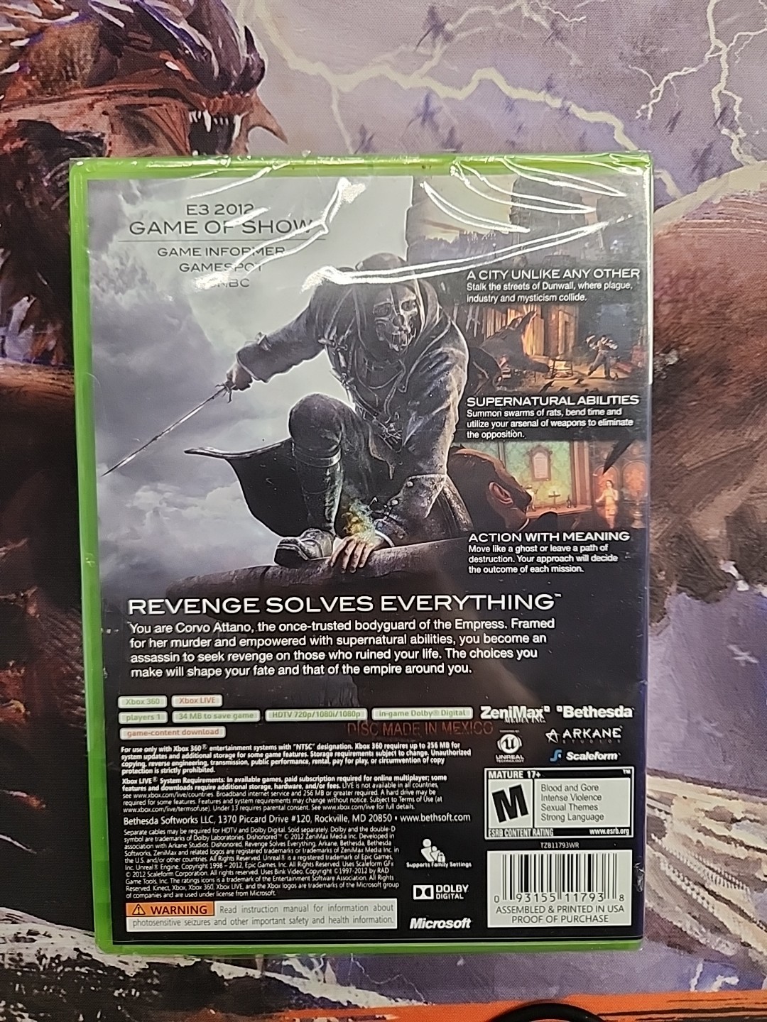 Dishonored – Microsoft Xbox 360 SEALED