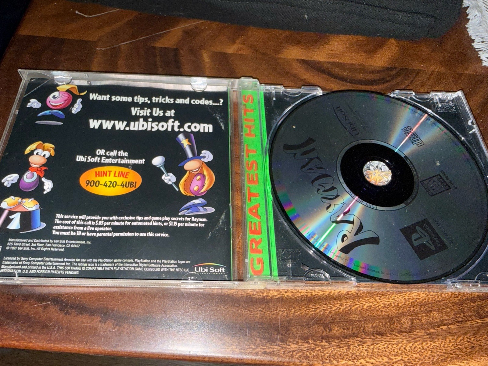 Rayman Sony PlayStation 1 NTSC-U/C Ubi Soft 1997 Platformer Rayman Series