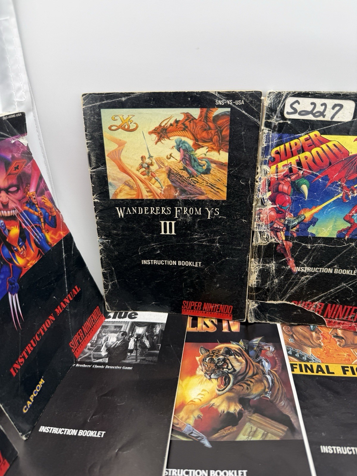 Super Nintendo SNES Original Manuals Instruction Booklet Lot 25x + Super Metroid