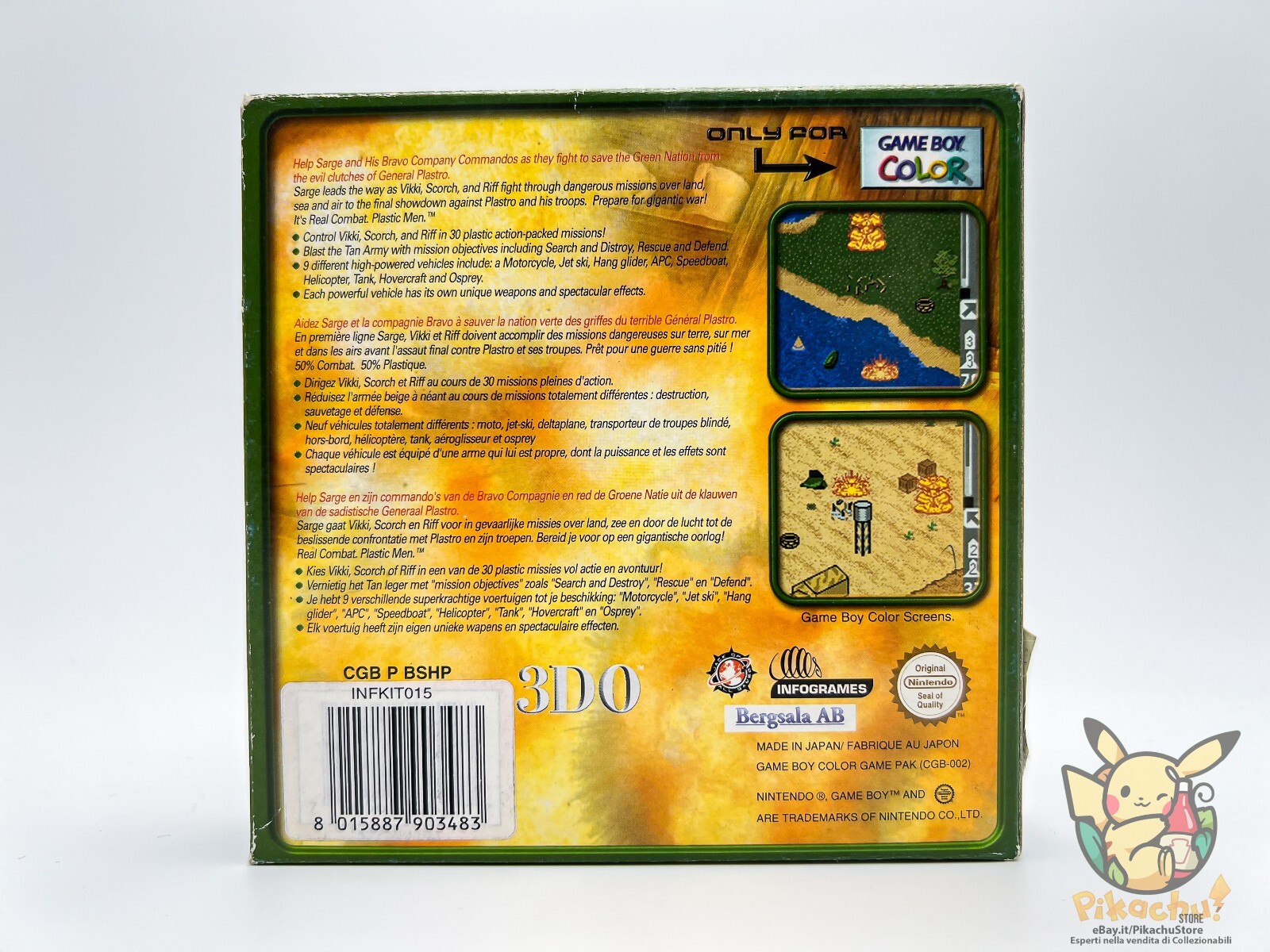 Army Men Sarge’s Heroes 2 🇪🇺 MULTI 🔥 Complete Game Boy Color 🎁 Gift Idea