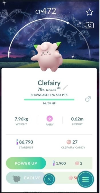 ✨ Shiny Clefairy Astronomical Observatory Background ✨ P T C – 20k stardust