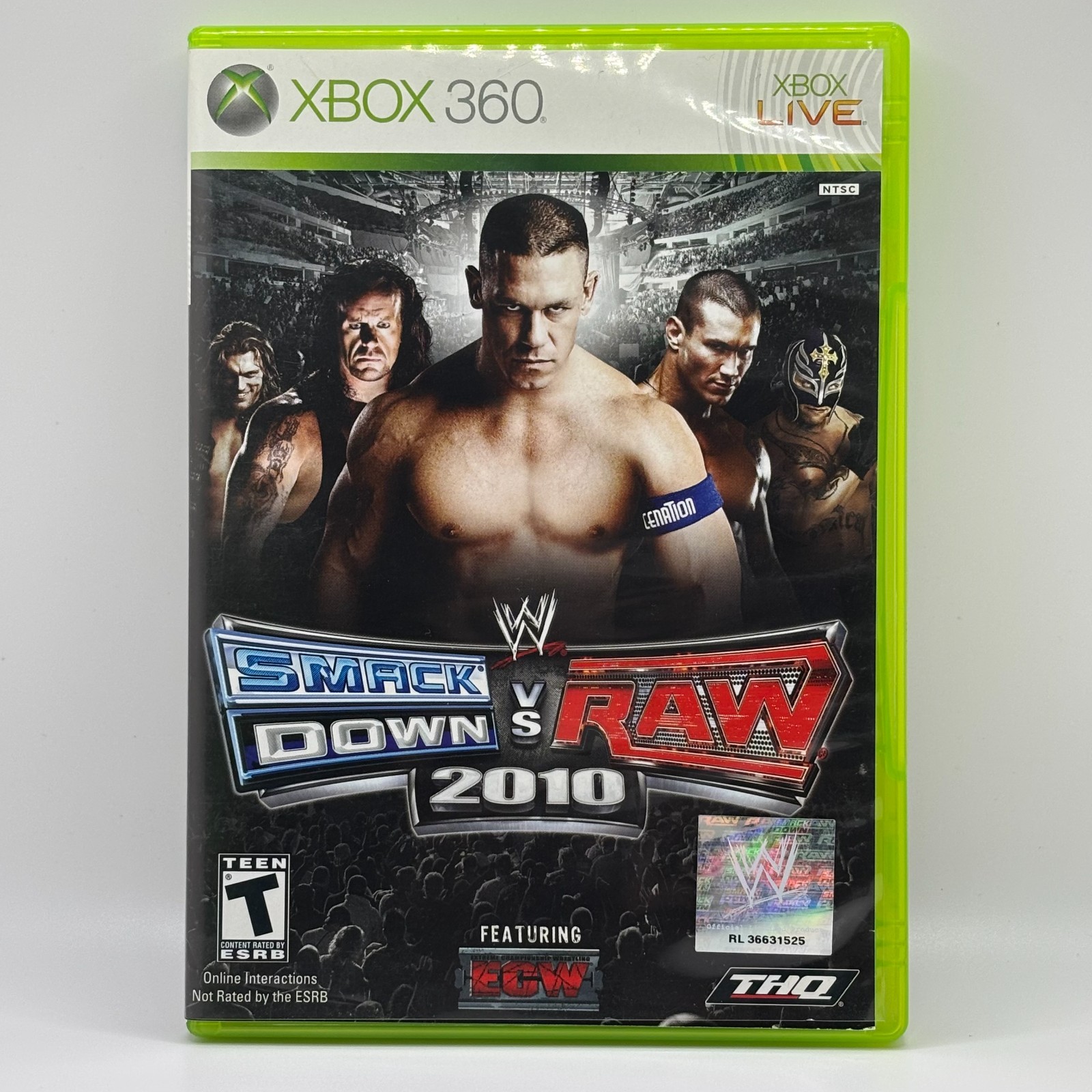 XBOX360 WWE Lot of 3 / SmackDown Vs Raw 2008 (Platinum), 2010, WWE12 / TESTED