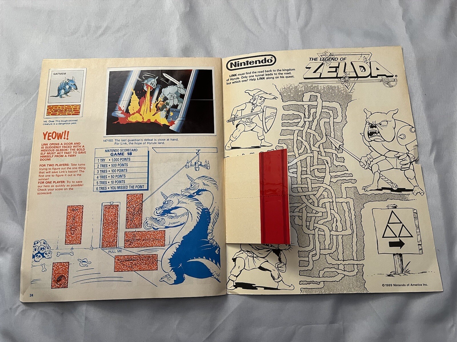 1989 Nintendo Sticker Box and Album Book – Diamond Complete Mario Link Zelda￼