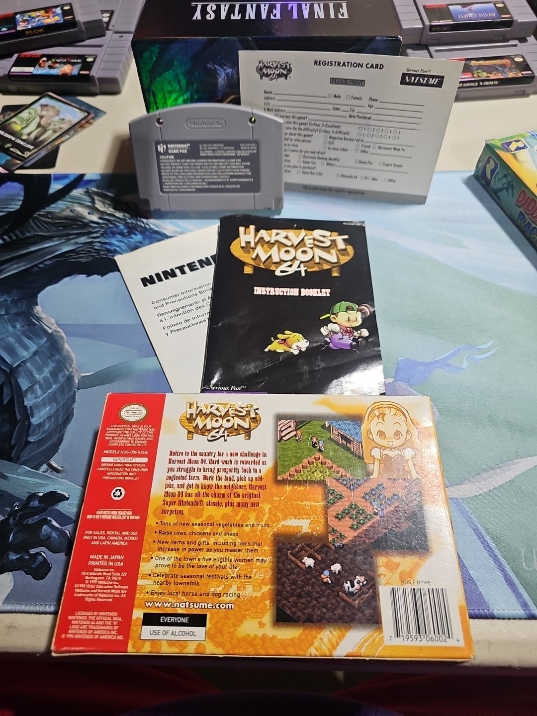 Harvest Moon 64 N64 CIB Box And Inserts Registration Card Authentic 🇺🇸