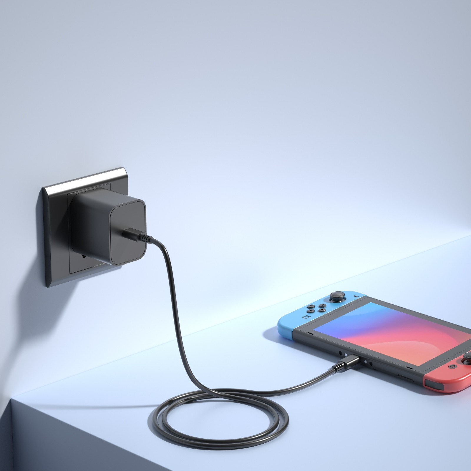 For Nintendo Switch AC Power Supply Adapter Home Wall Travel Charger Cable 2.6A