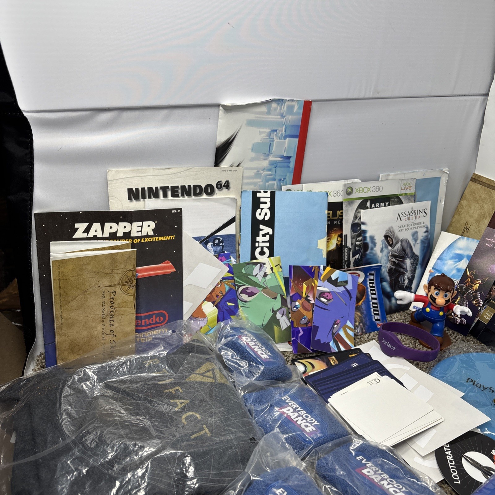 Video Game Lot Stuff Lot Promo Items Cables Random Stuff