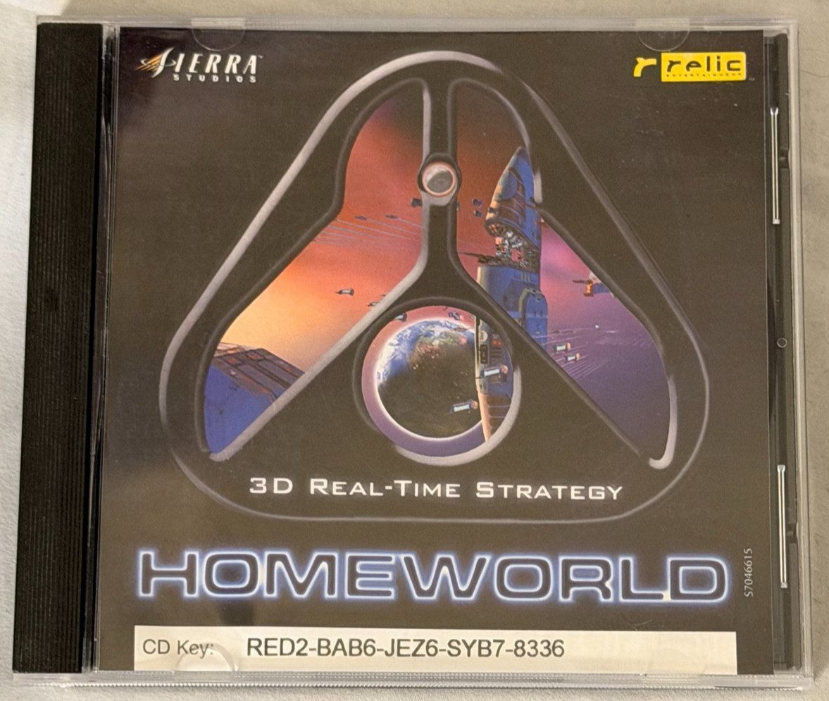 Homeworld Original Game PC CD-ROM Sierra Relic 1999 for Windows 95/98 Clean Disk