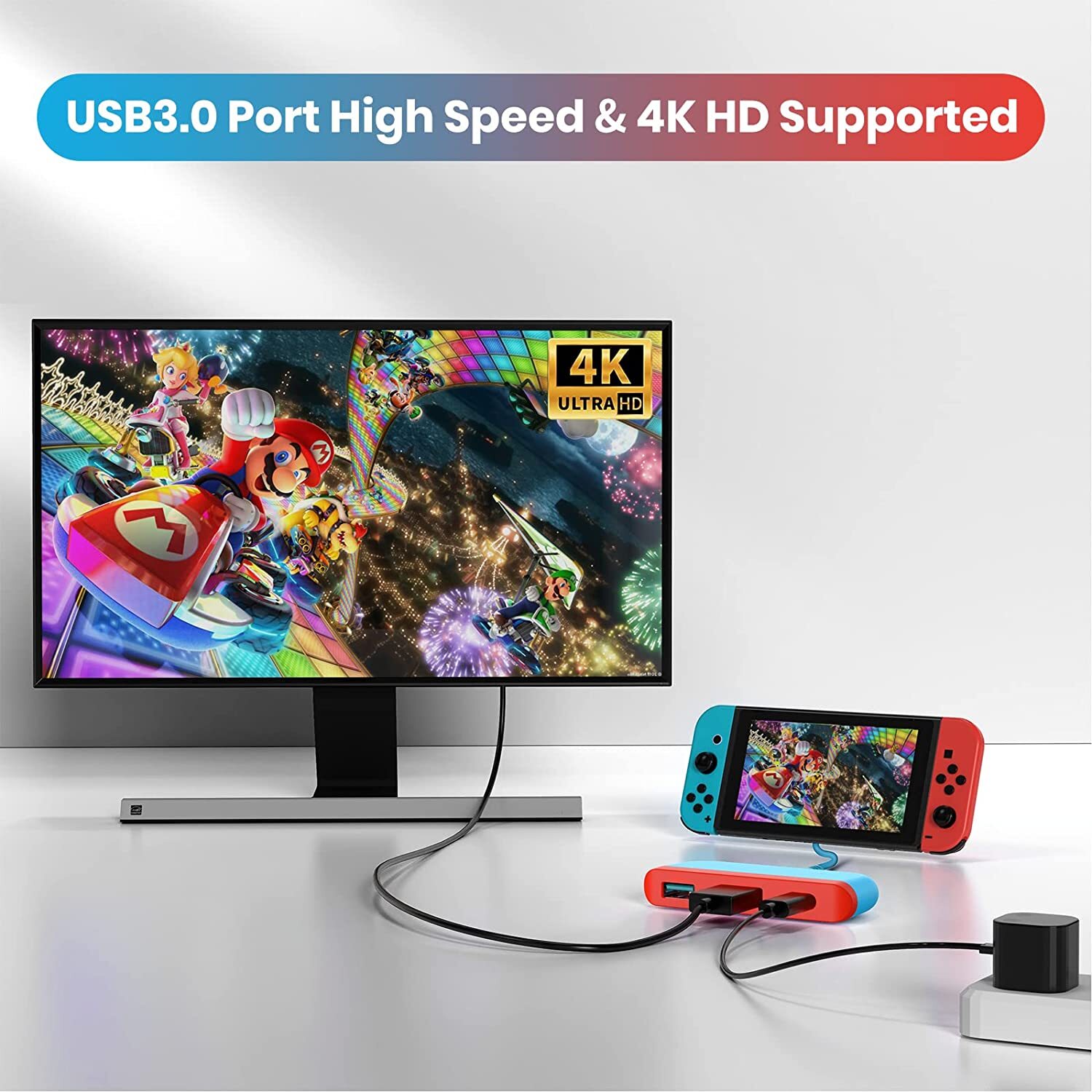 Switch Dock TV Dock for Nintendo Switch Portable Docking Station USB C to 4K HDM