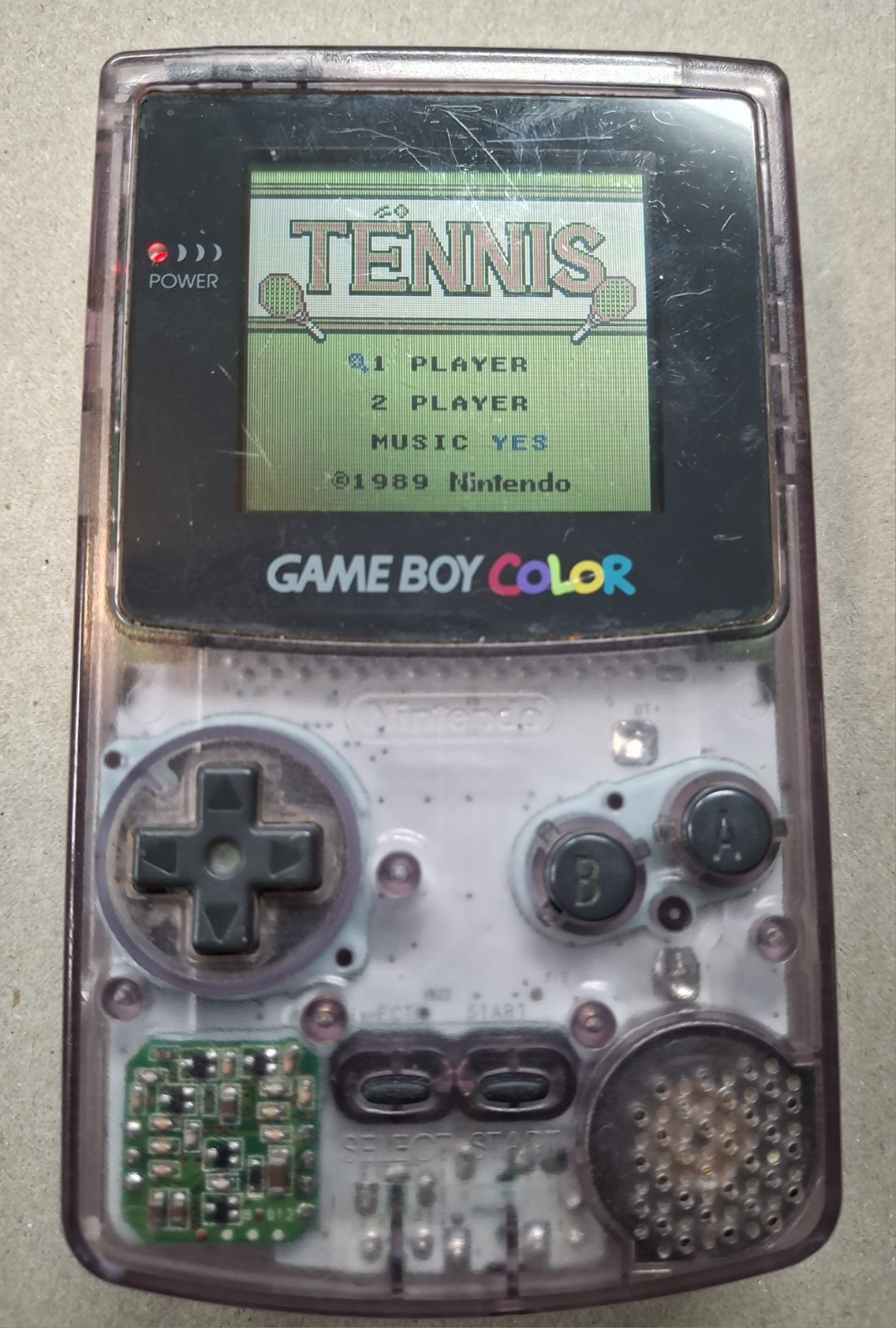 Nintendo Game Boy Color Atomic Purple W/ Two Games