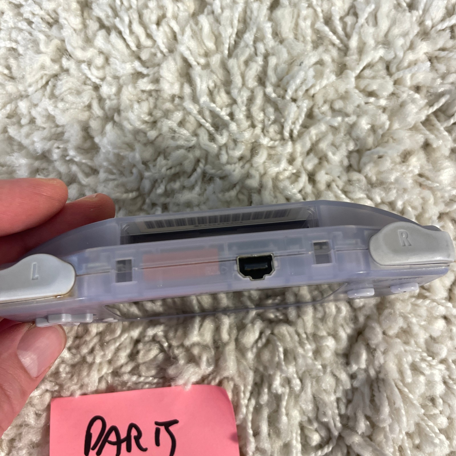 Nintendo Gameboy Advance GBA Glacier Clear Handheld Console System AGB-001 PARTS