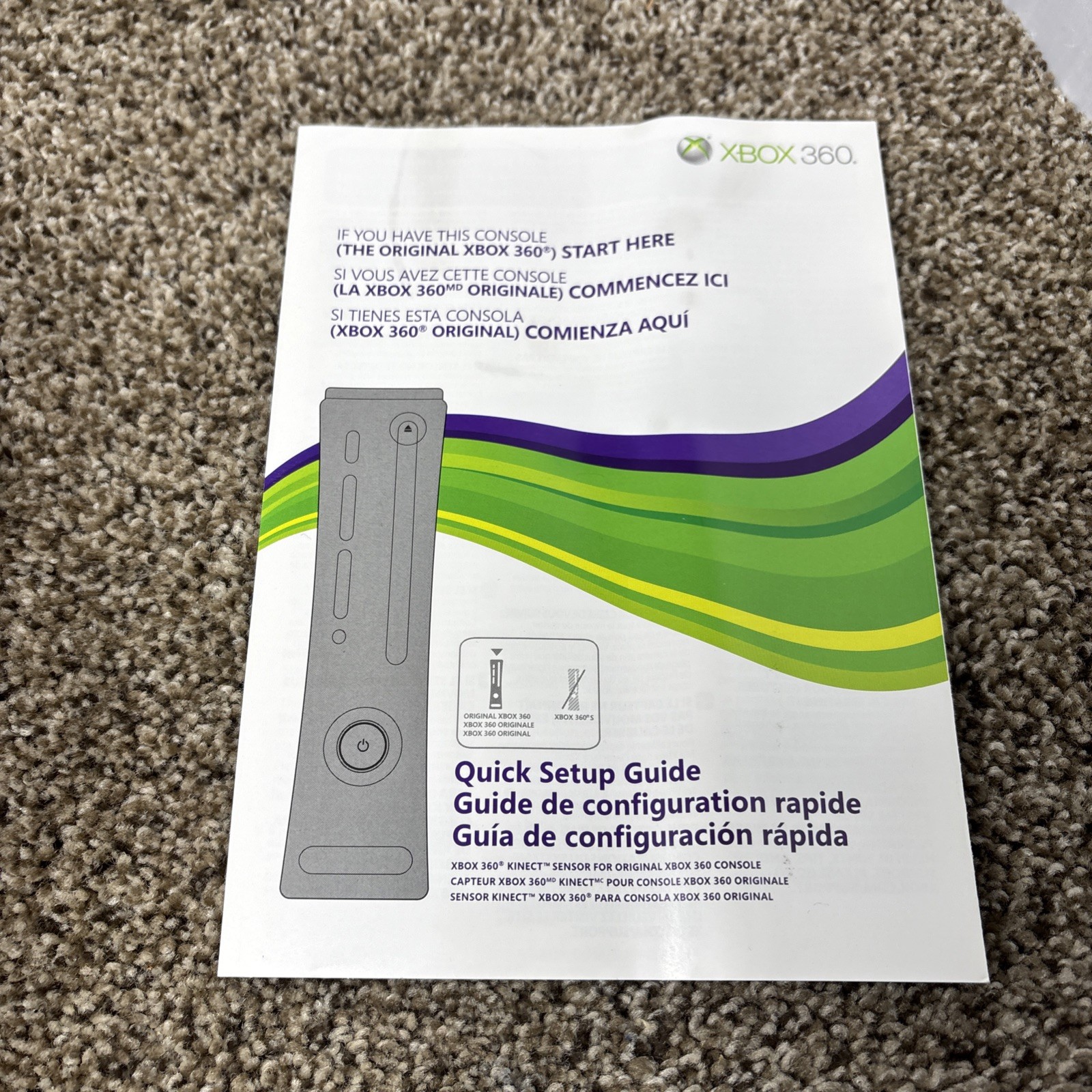 XBOX 360 Kinect Motion Sensor & Camera With Box No Game Tested