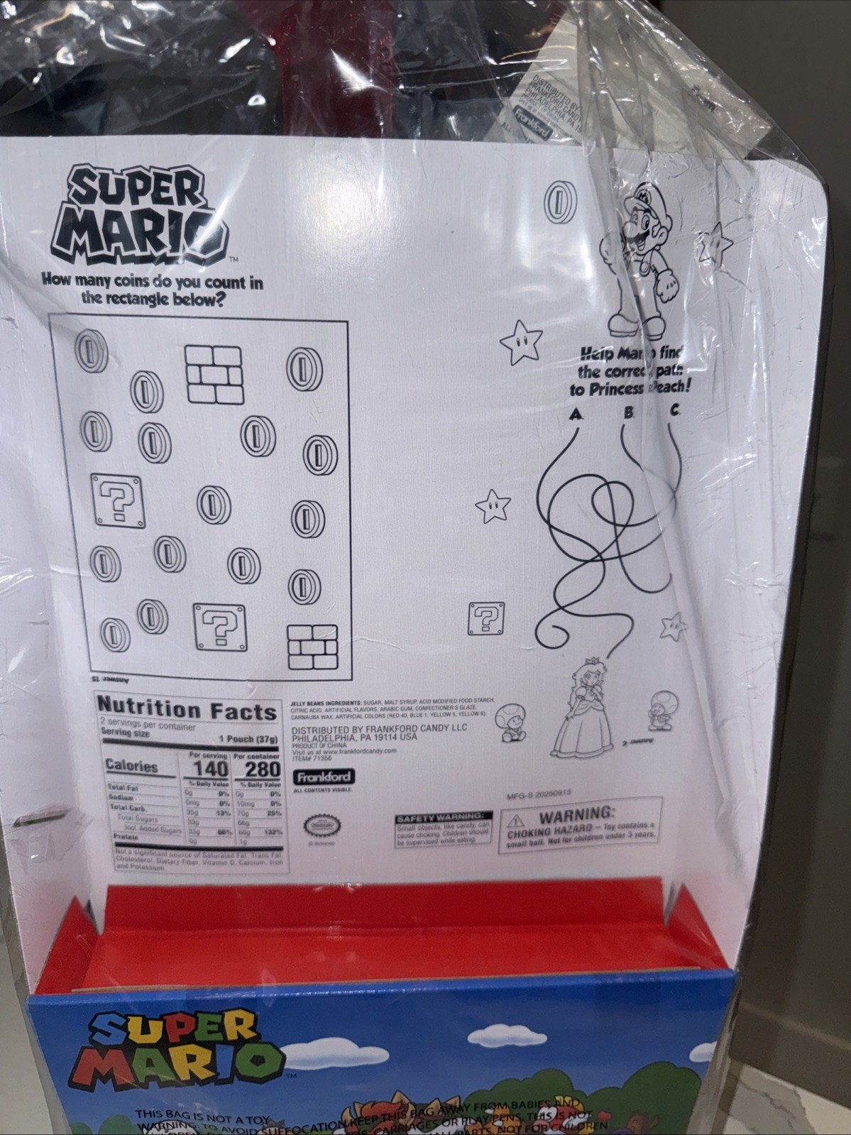 Super Mario Bros Gift Basket &Toys,Jelly Beans Candy and Bonus Mario Tube Topper