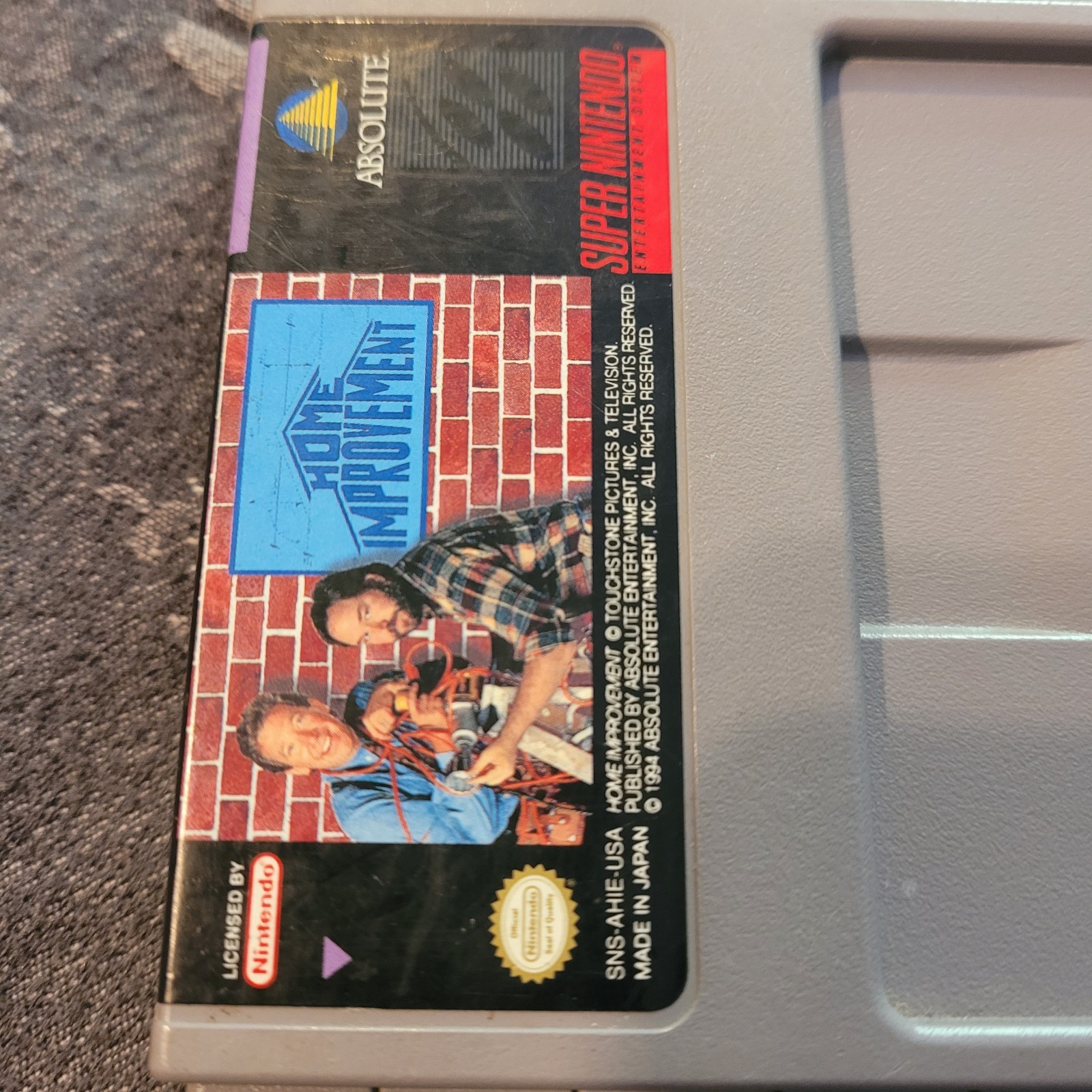 Home Improvement (Super Nintendo SNES, 1994) Authentic Game See Pics