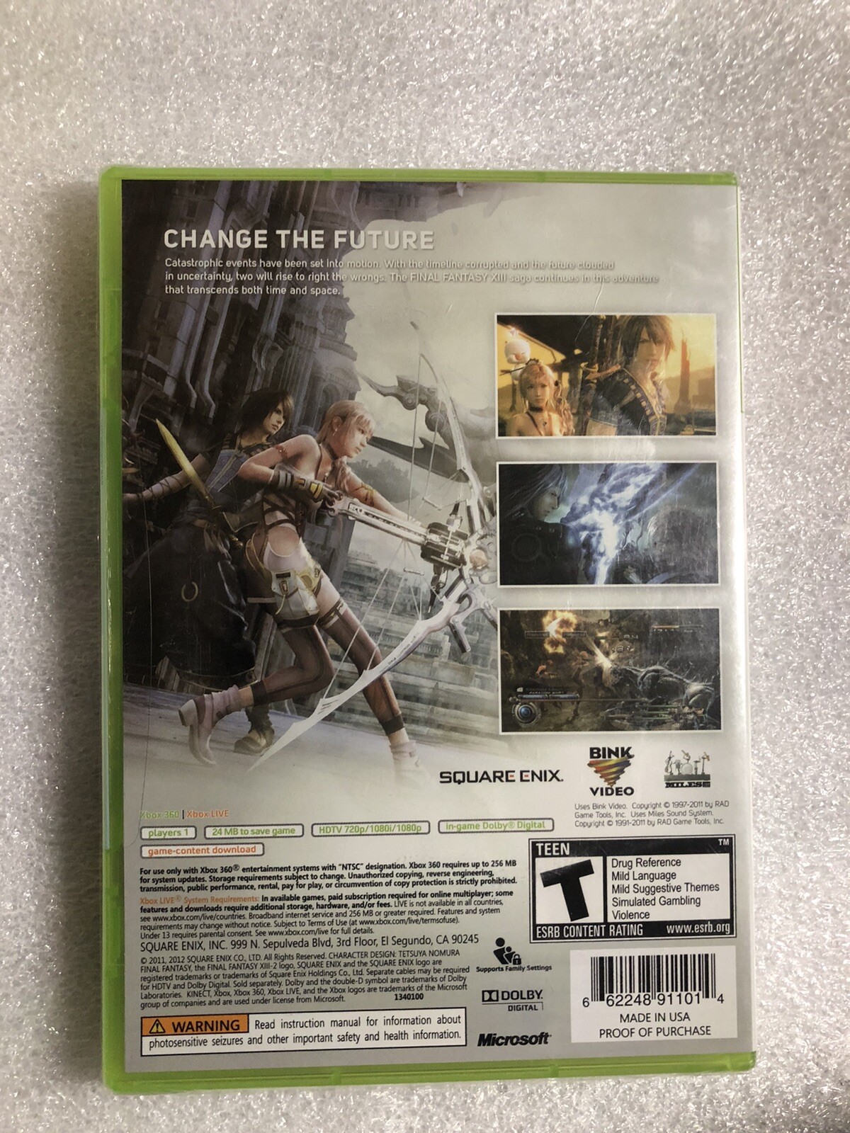 Final Fantasy XIII-2 (Microsoft Xbox 360, 2012) Brand New Factory Sealed