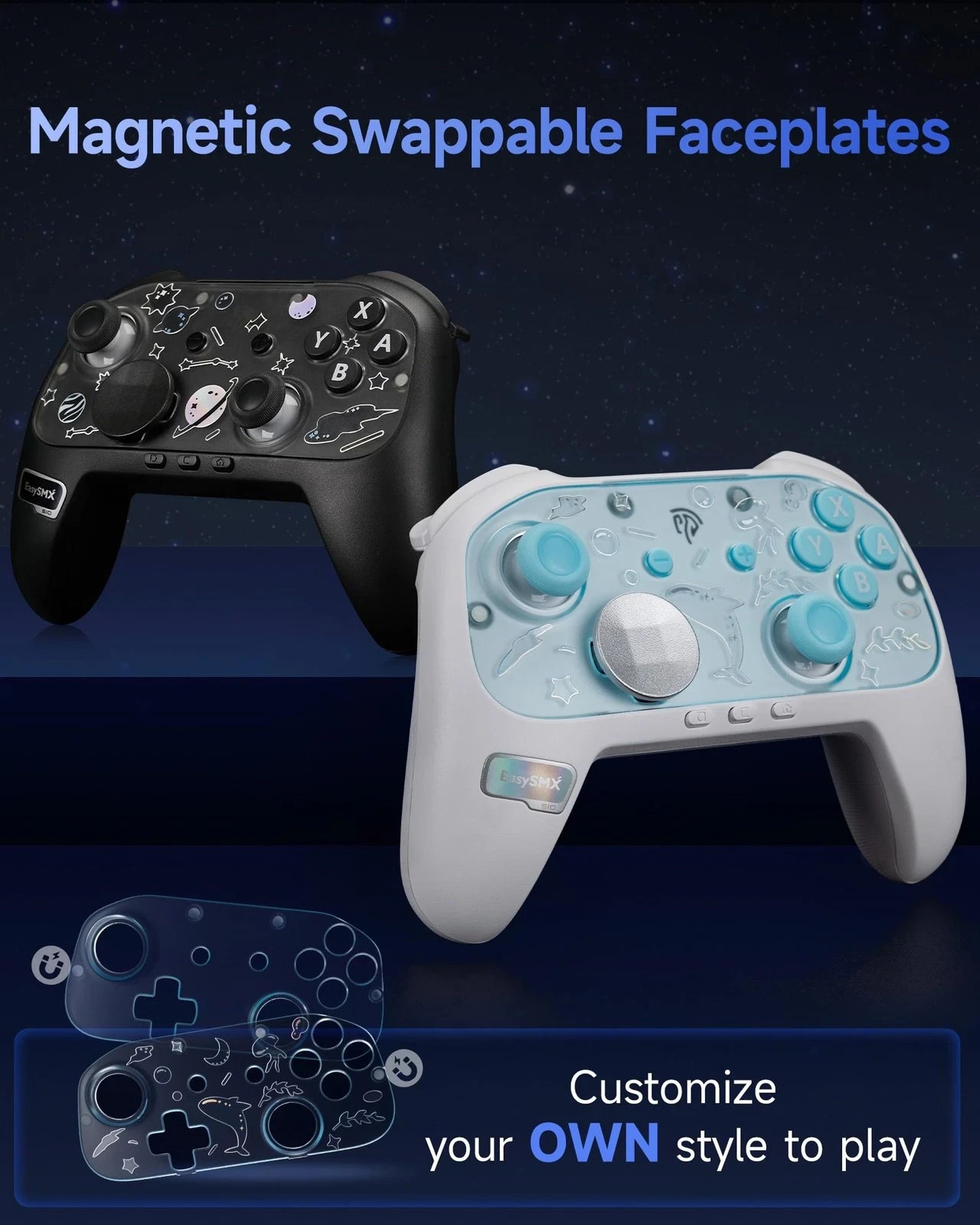 EasySMX S10 Controller for Switch 2/Switch/PC/Android/IOS Black – Brand New