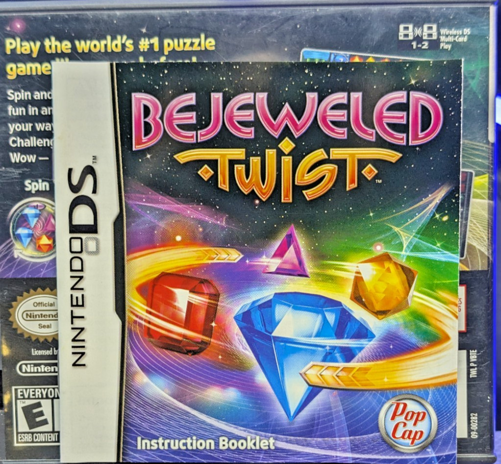 Bejeweled Twist (Nintendo DS, 2010) Complete With Manuals CIB