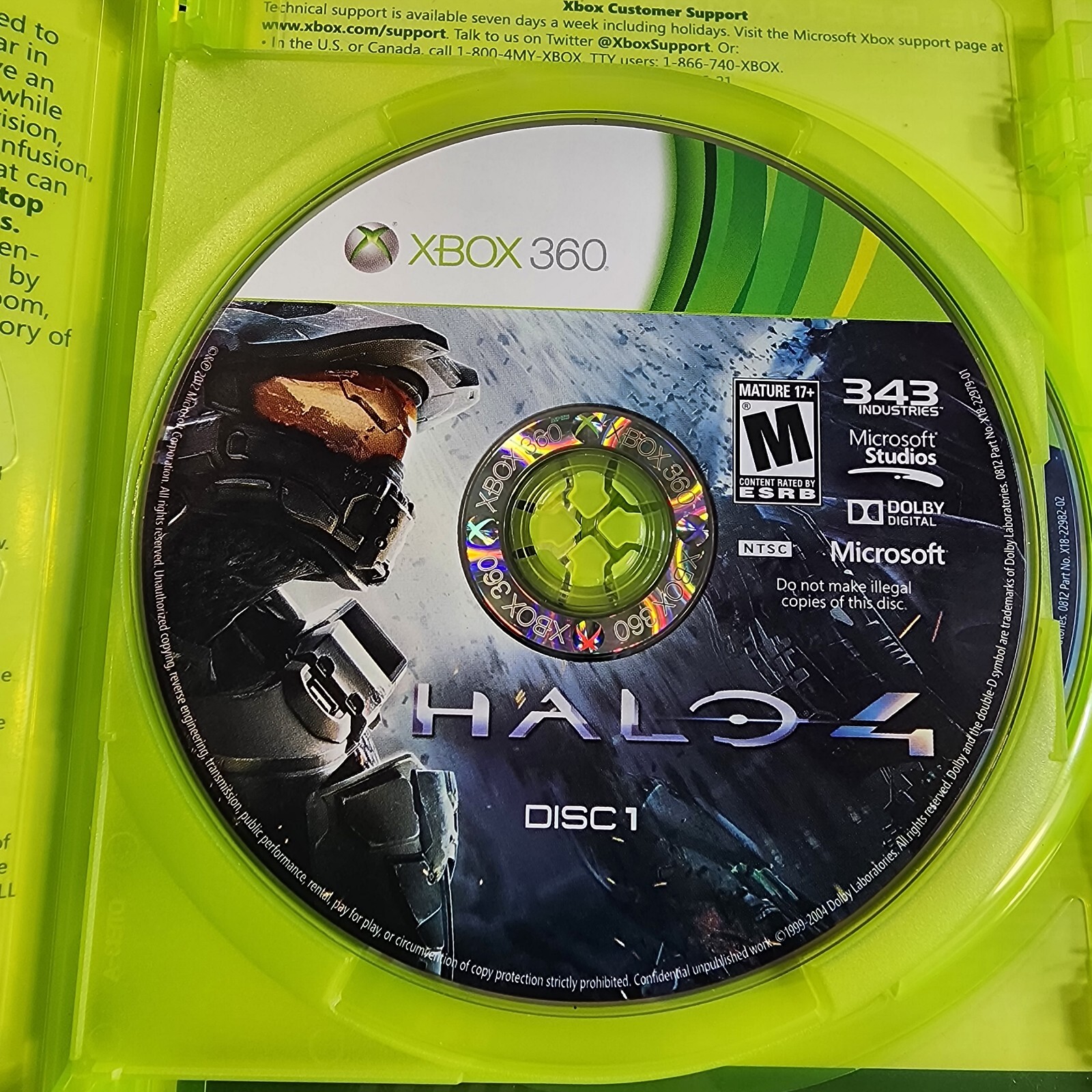Halo 4 (Microsoft Xbox 360, 2012) Tested Working