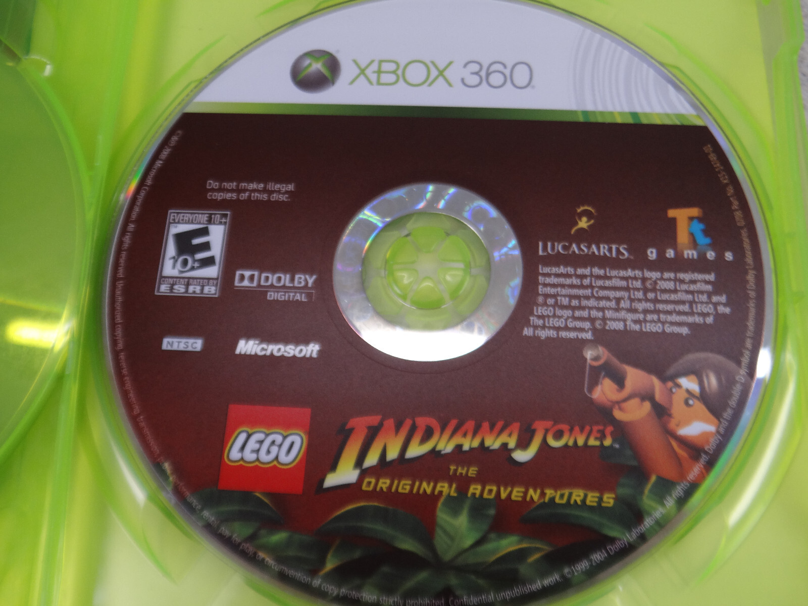 Microsoft Xbox 360 CIB Lego Indiana Jones The Original Adventures and Kung Fu Pa