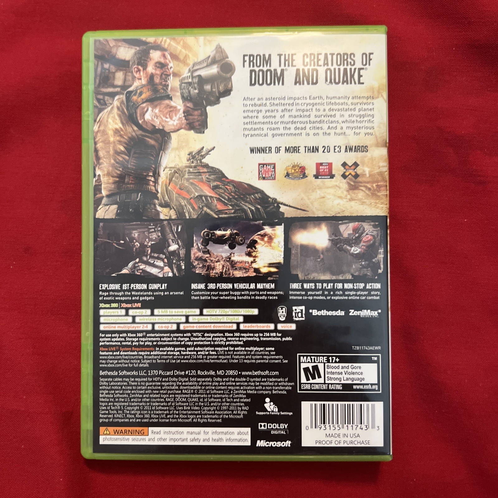 Rage -Microsoft Xbox 360 Video Game