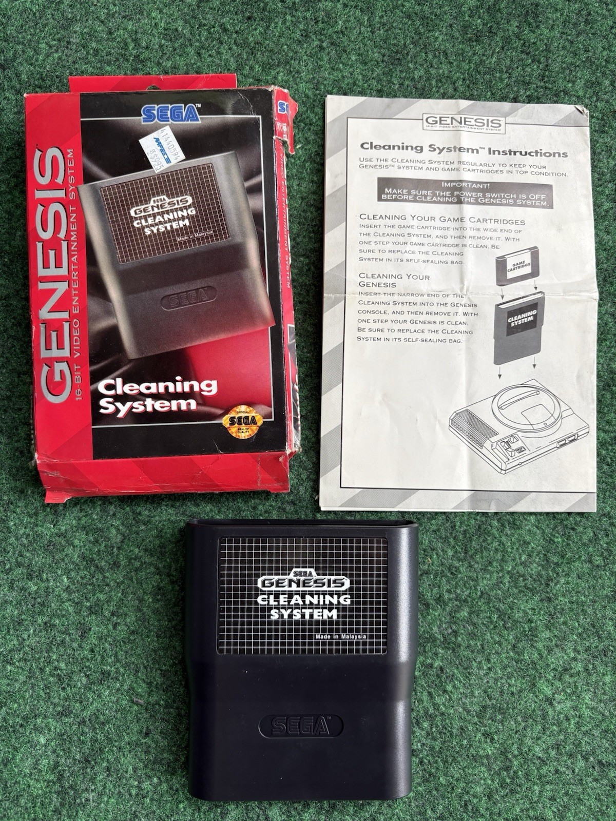 Vintage ￼Sega Genesis 16 Bit Video Entertainment System Cleaning System Box Fair