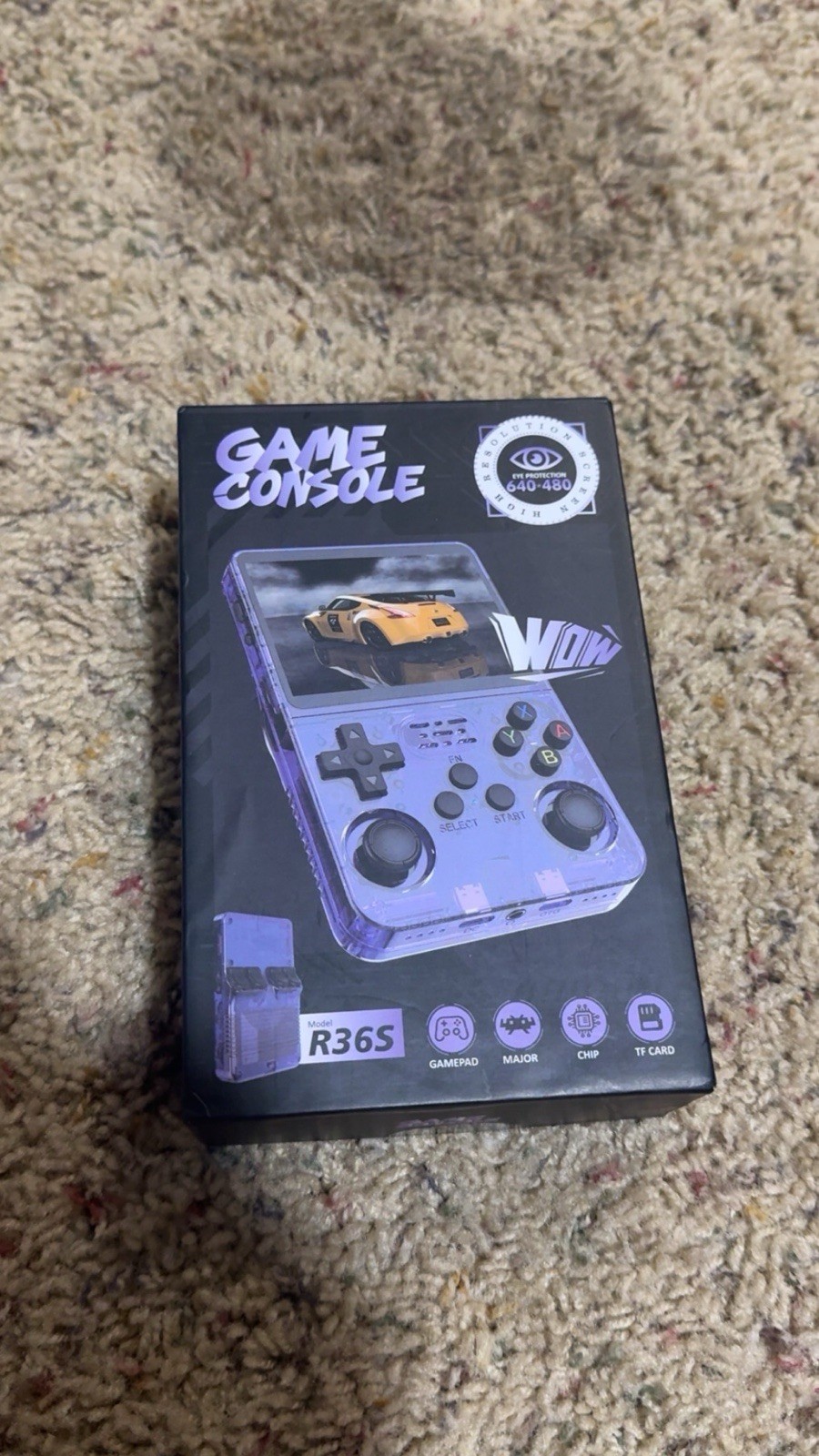 R36S Handheld Game Console 640×480 Resolution White microUSB TF Card