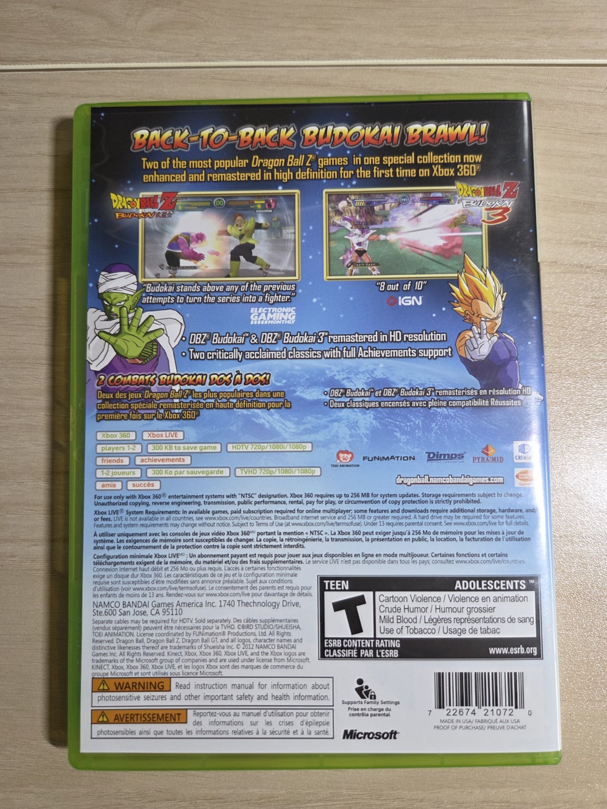 Dragon Ball Z: Budokai HD Collection -Xbox 360 (2012) CIB Tested & Working.