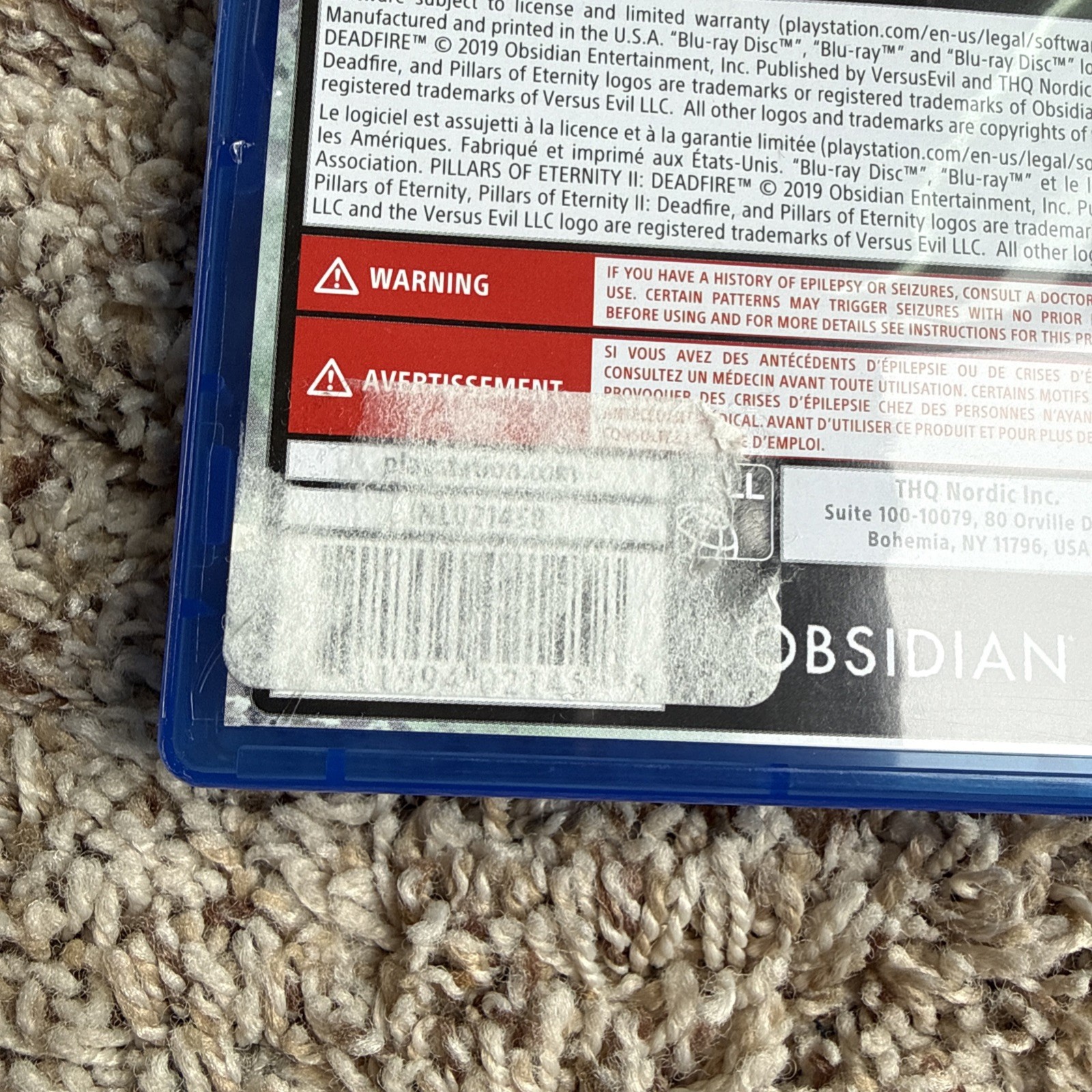 Pillars of Eternity II: Deadfire Ultimate edition PS4: Excellent Condition