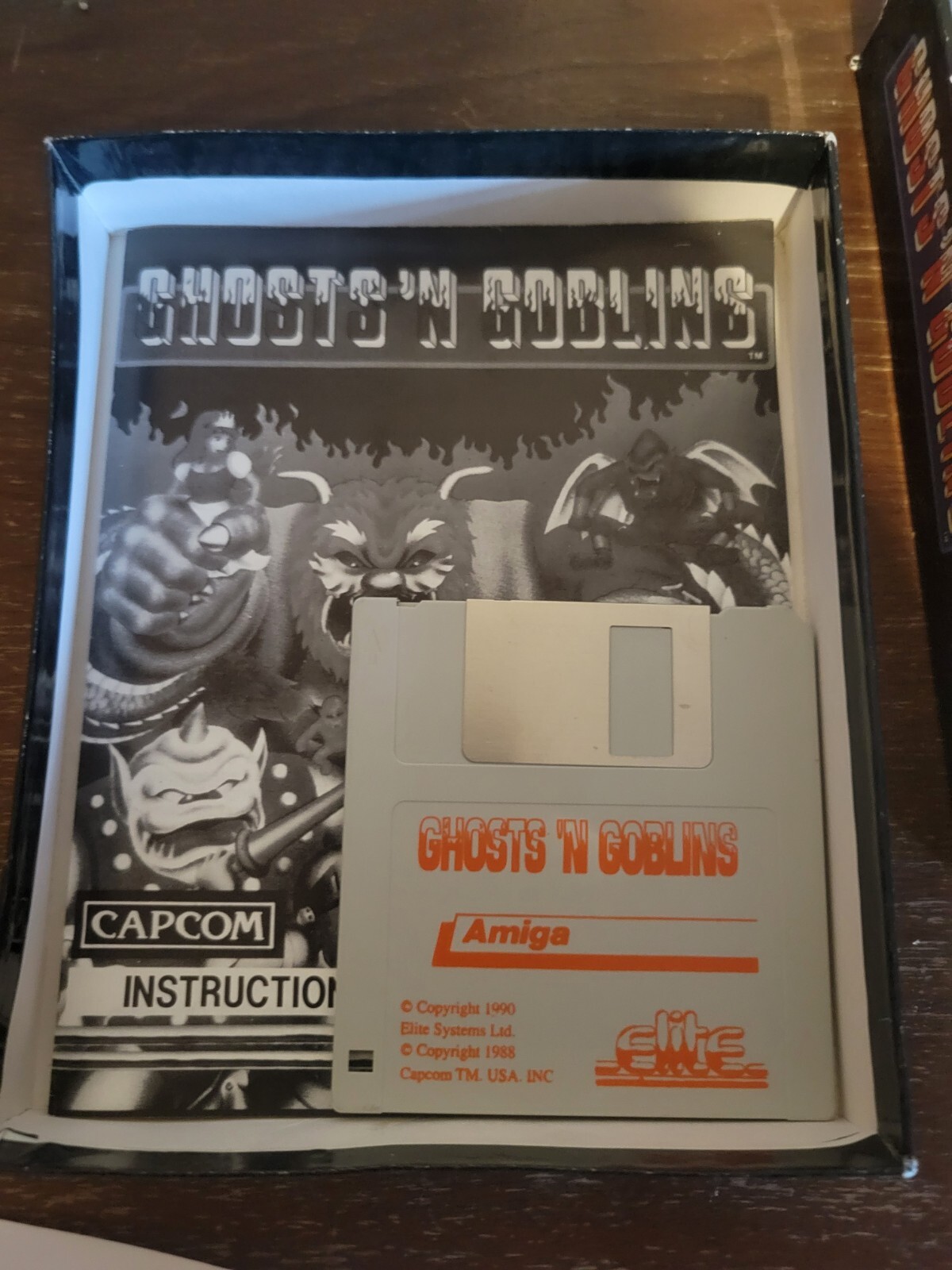Vintage Ghosts ‘N Goblins Commodore Amiga Elite Big Box CIB Rare Capcom 1990