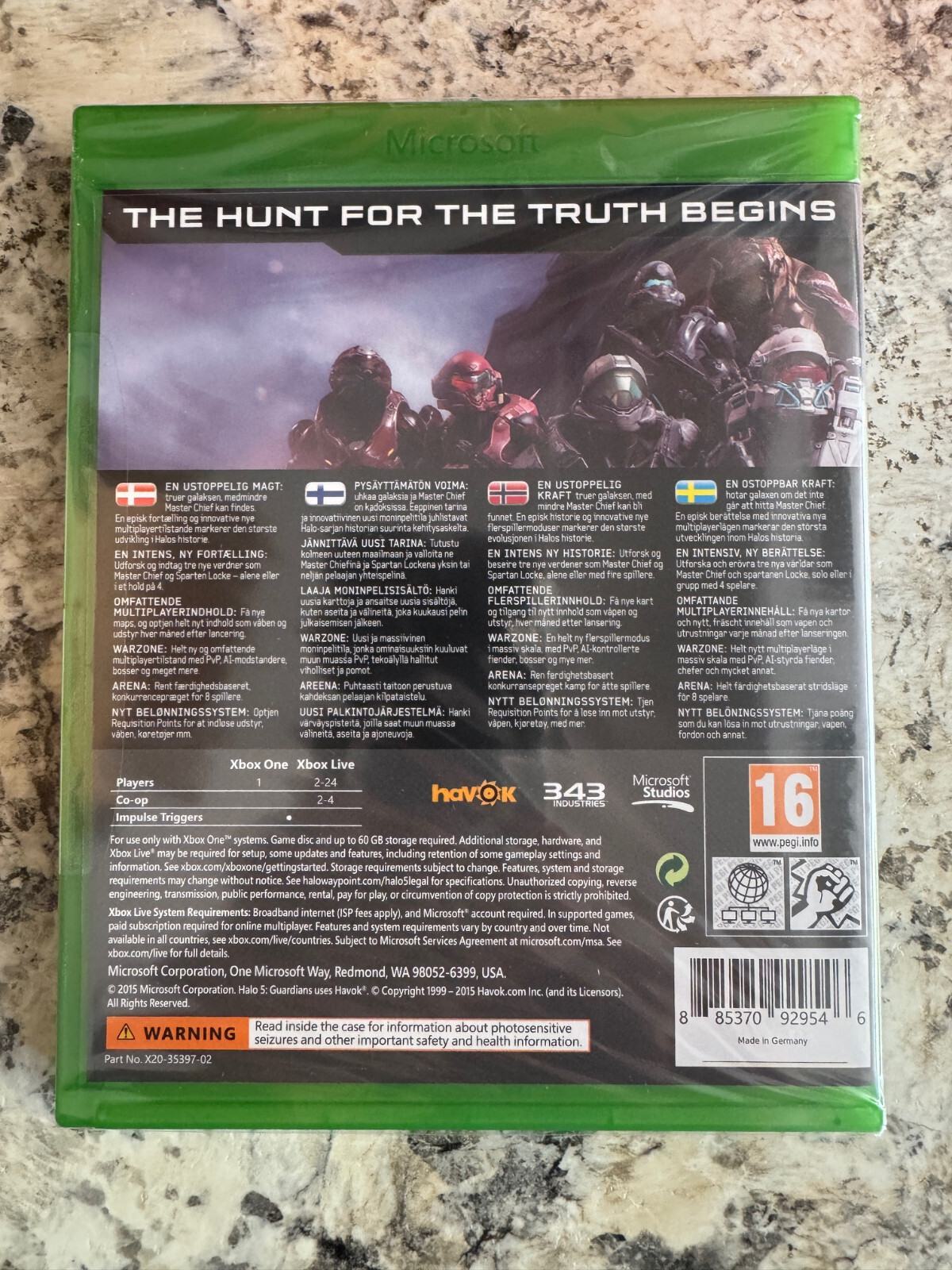 Halo 5 Guardians Xbox OneBrand New Factory Sealed