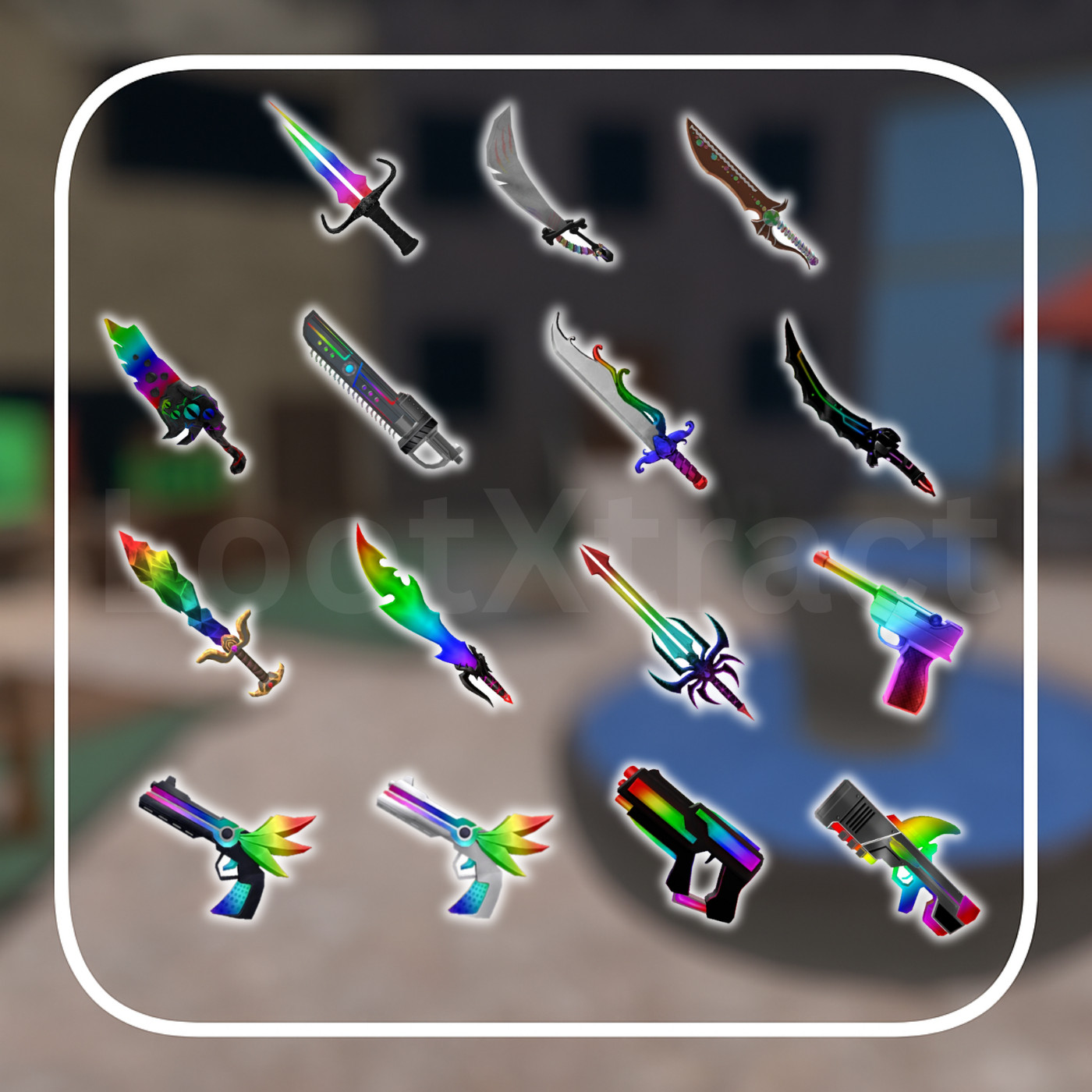 Murder Mystery 2 MM2 | Chroma Set With no Pets | Godly Knives & Guns