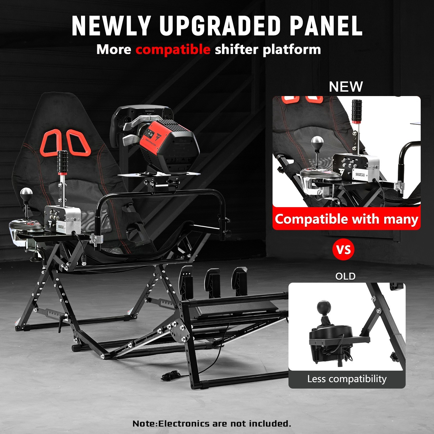 Dardoo Foldable Racing Simulator Cockpit Fit Logitech G923 G29 Moza Thrustmaster